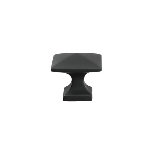Solid Bronze 1-1/4″ Modern Square Cabinet Knob – Black