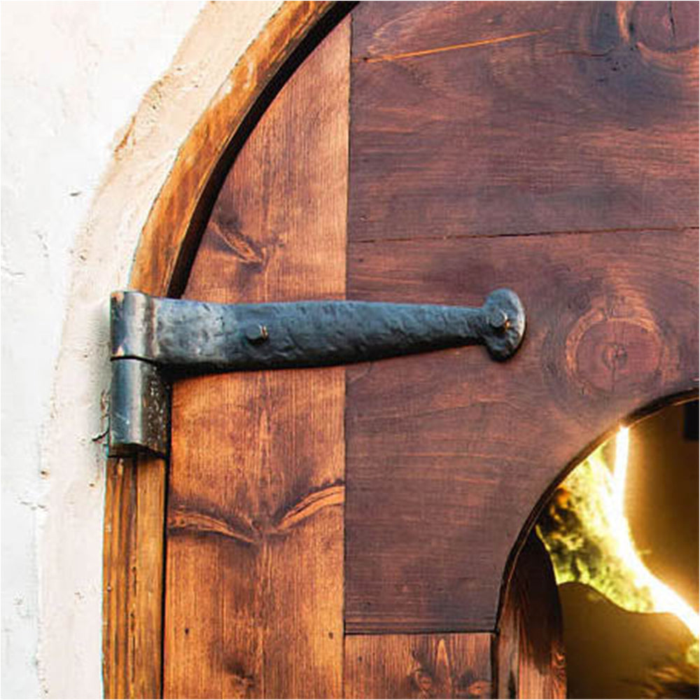 Solid Bronze Textured Band Hinge - Bean - 12" Long