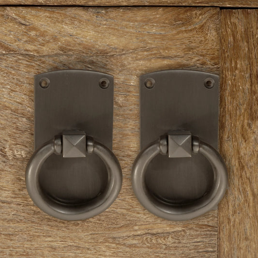 Solid Bronze Passage Set – Arch with Ring Pull – Oil-Rubbed Bronze