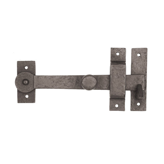 Solid Bronze Textured Drop Bar Latch With Knob
