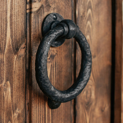 Solid Bronze Textured Door Knocker   4 1/2" Diameter