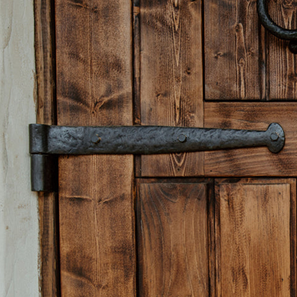 Solid Bronze Textured Band Hinge - Bean - 17" Long
