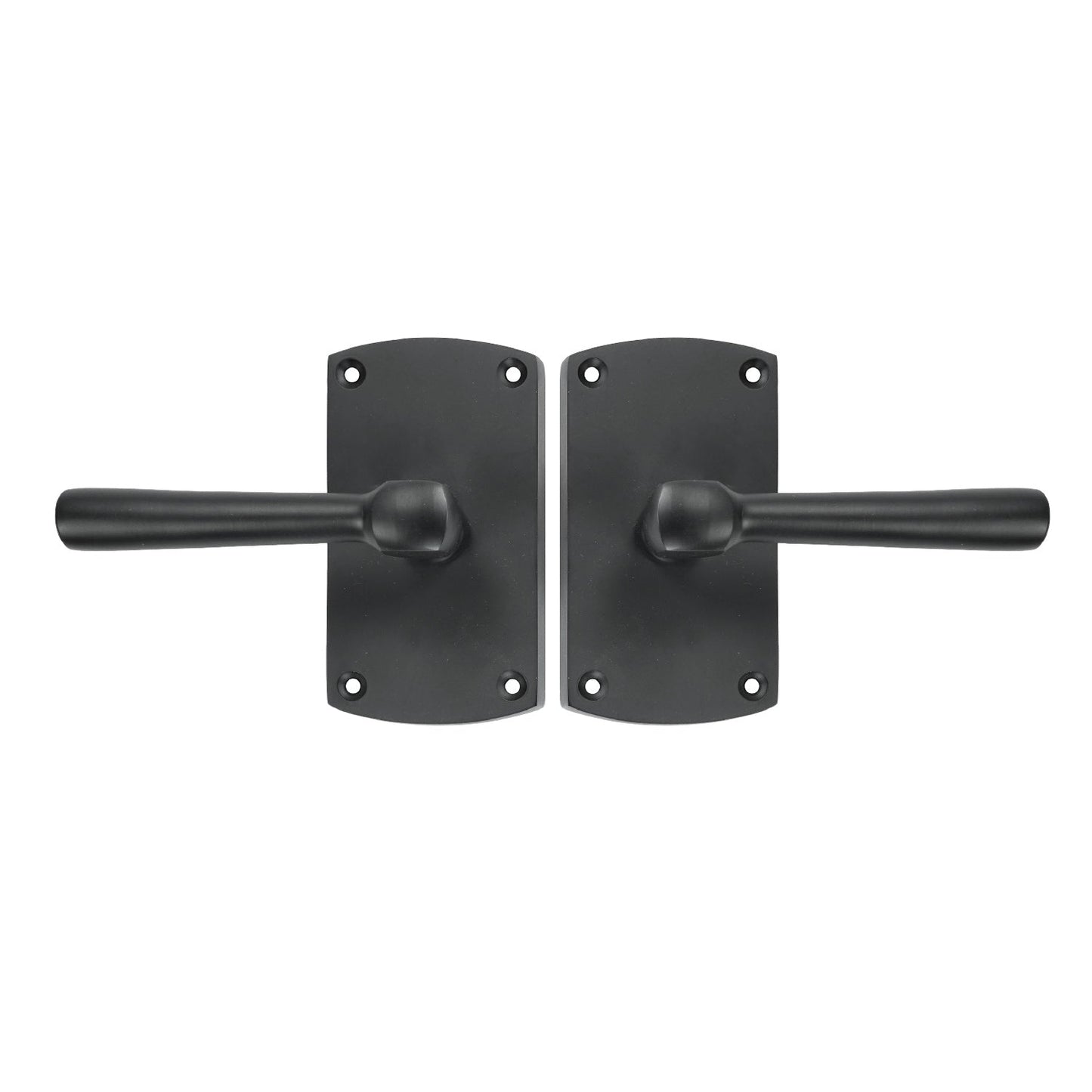 Solid Bronze Passage Set – Arch with Round Handle – Black