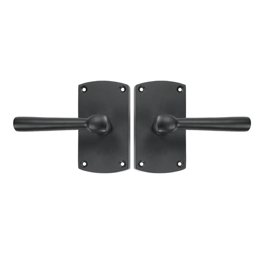 Solid Bronze Passage Set – Arch with Round Handle – Black