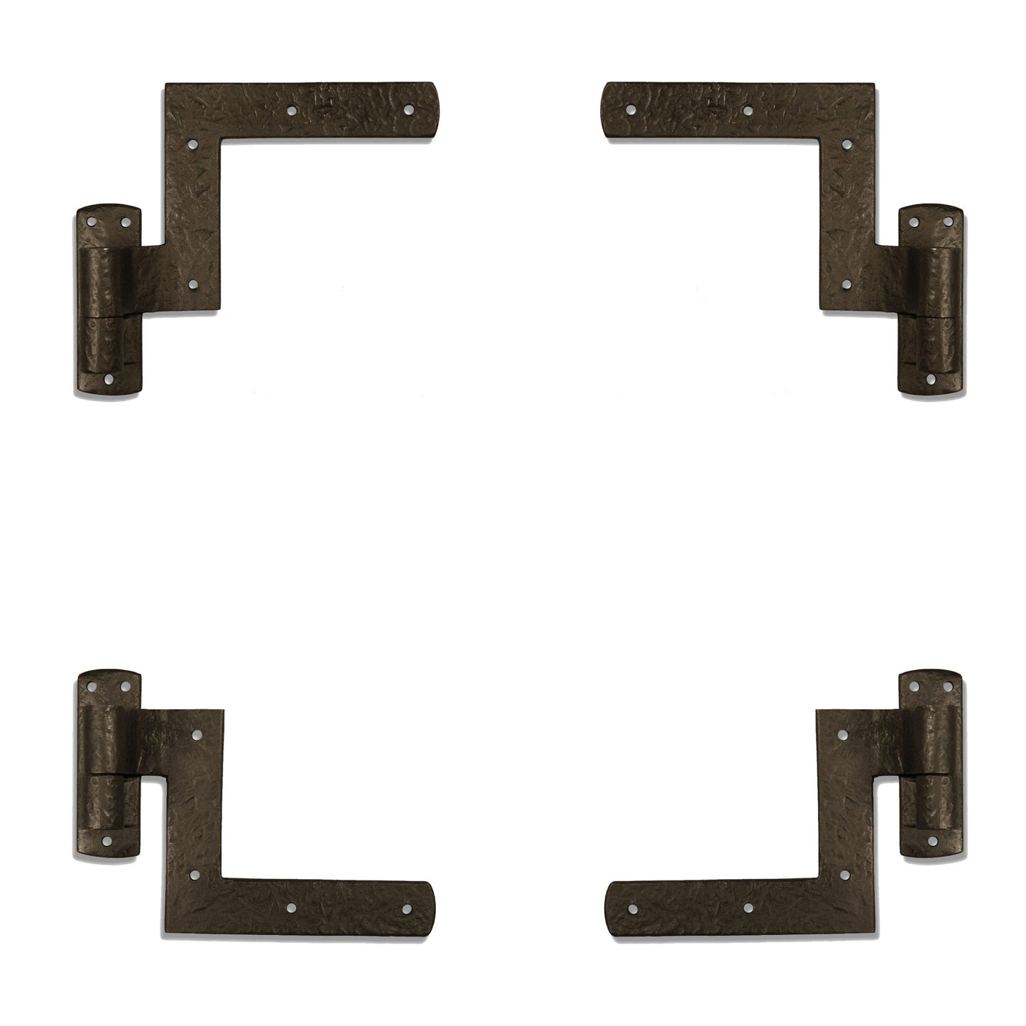 Solid Bronze Textured Shutter New York Strap Shutter Hinges   2 Pair