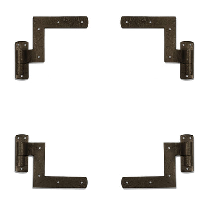 Solid Bronze Textured Shutter New York Strap Shutter Hinges   2 Pair