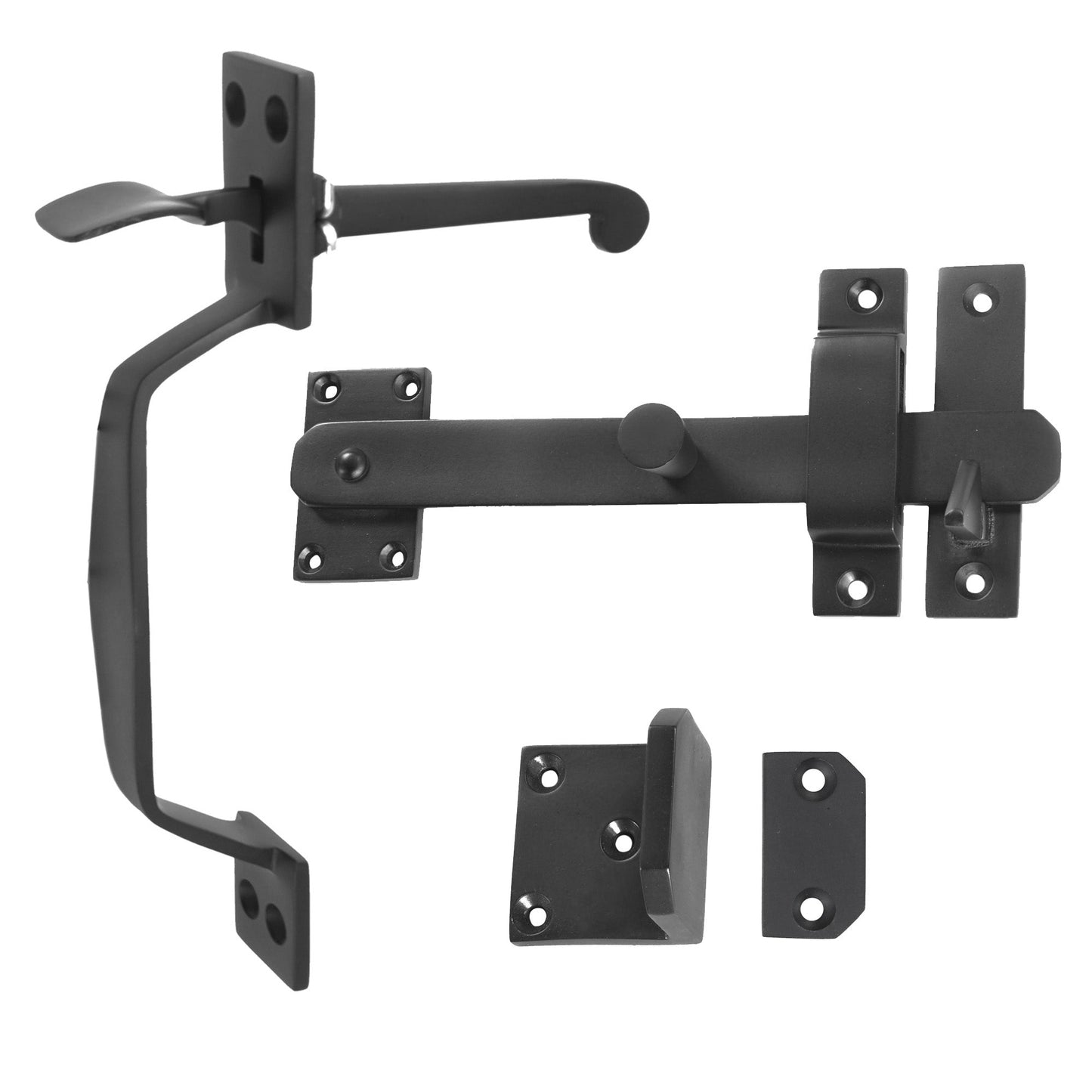 Solid Bronze Gate Kit – Tapered Handle – Black