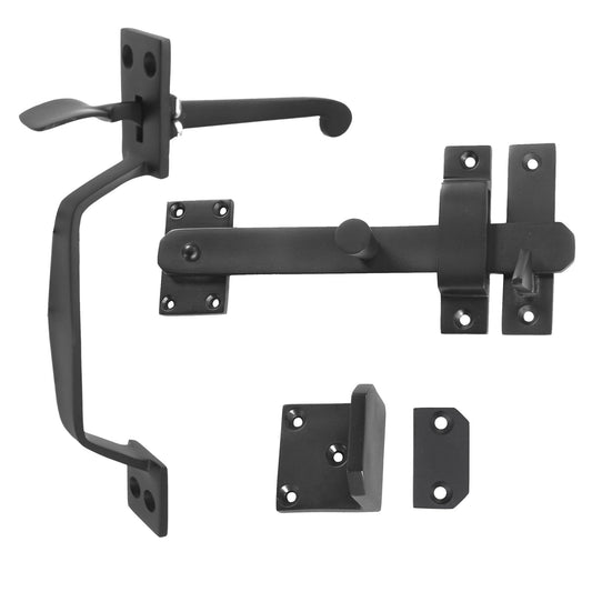 Solid Bronze Gate Kit – Tapered Handle – Black