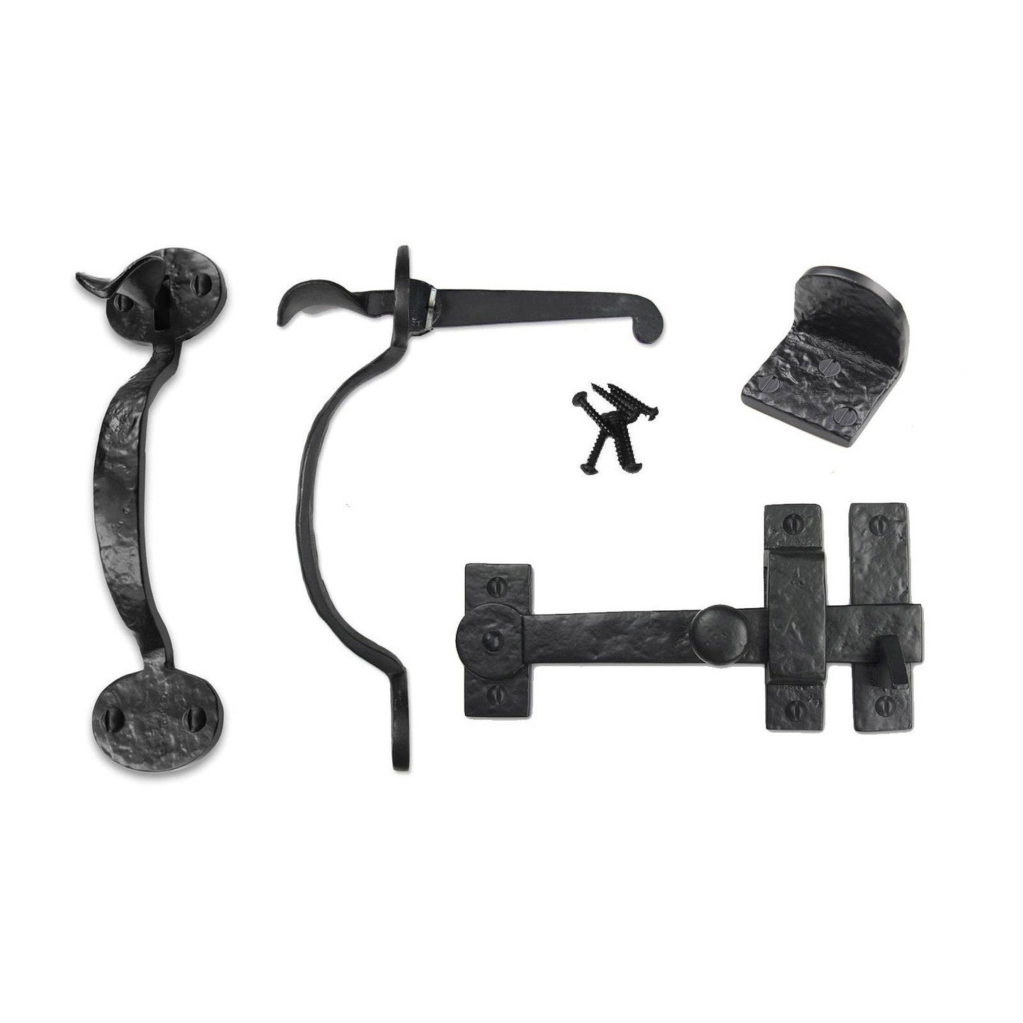 Cast Iron Spear Gate Kit   Drop Bar, Thumb Latch, & Gate Stop
