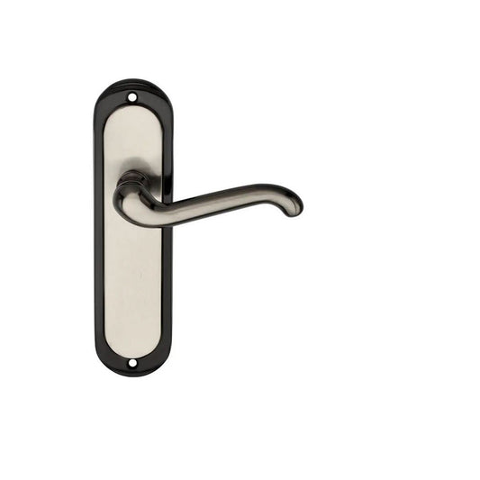 Chicago Lever Door Handle Set Satin Brass Nickel Finish