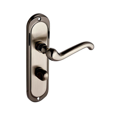 Chicago Lever Door Handle Set Satin Brass Nickel Finish