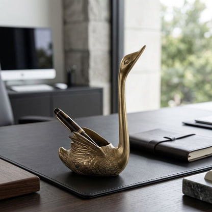 Handcrafted Solid Cast Brass Swarm Figurine – Gold Finish Decorative Showpiece (8 Inch)