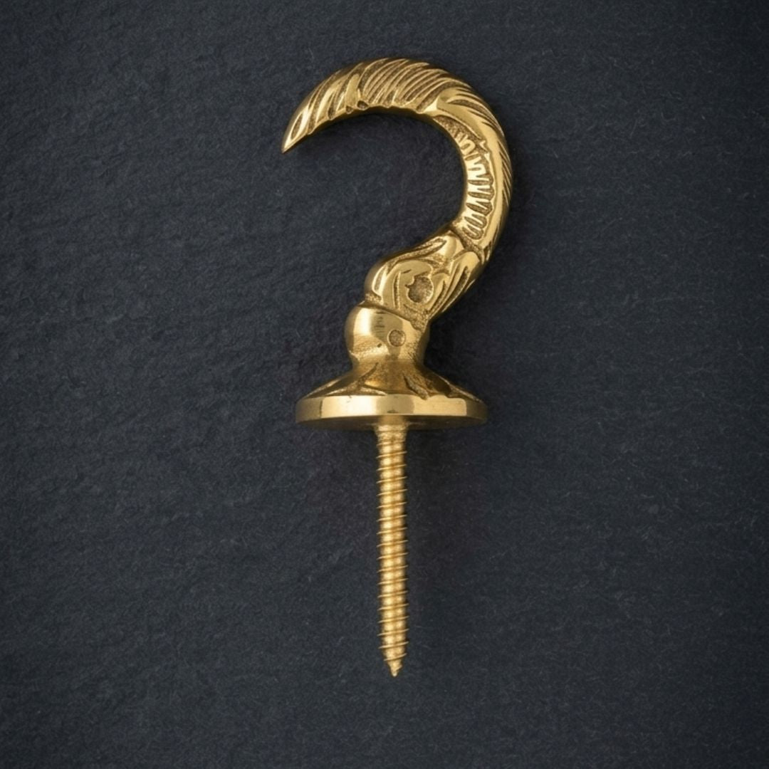 Back Hook 1 3/5" Pb (Polished Brass)