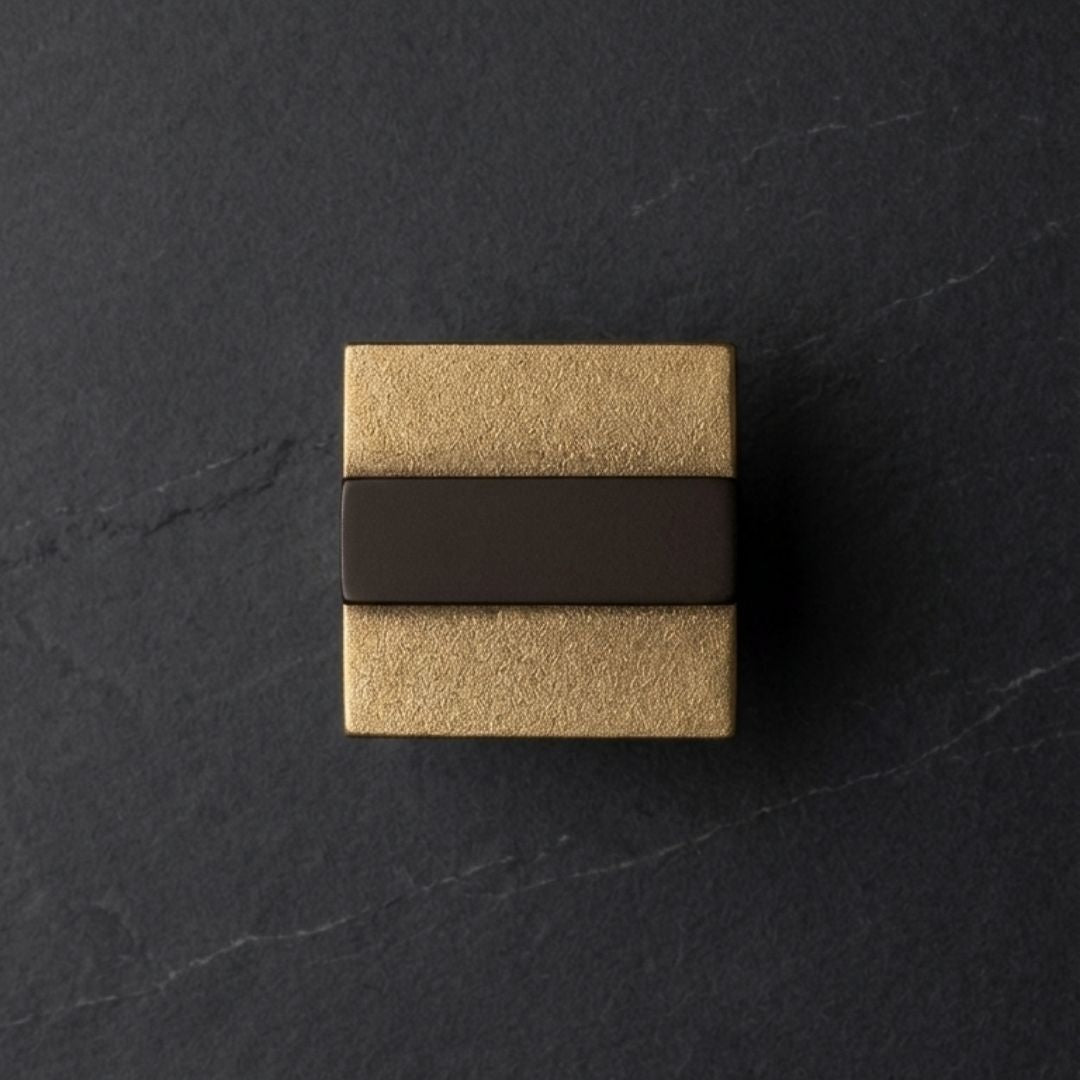Bronze Contemporary Banded Knob 1 Champagne Espresso