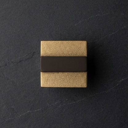 Bronze Contemporary Banded Knob 1 Champagne Espresso