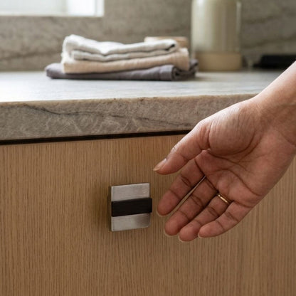 Bronze Contemporary Banded Knob 1″ Platinum Espresso