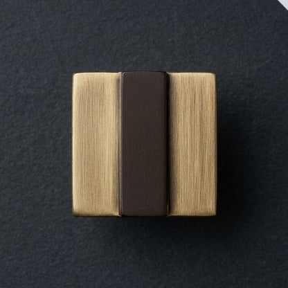 Bronze Contemporary Banded Knob 1 1/2 Champagne Espresso
