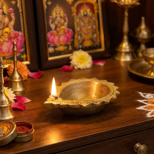 Brass Deepak 3″ Handcrafted Decorative Diya