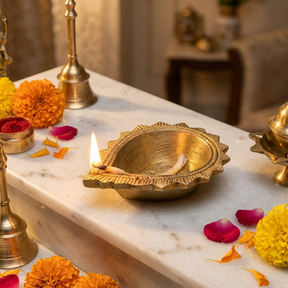 Brass Deepak 3″ Handcrafted Decorative Diya