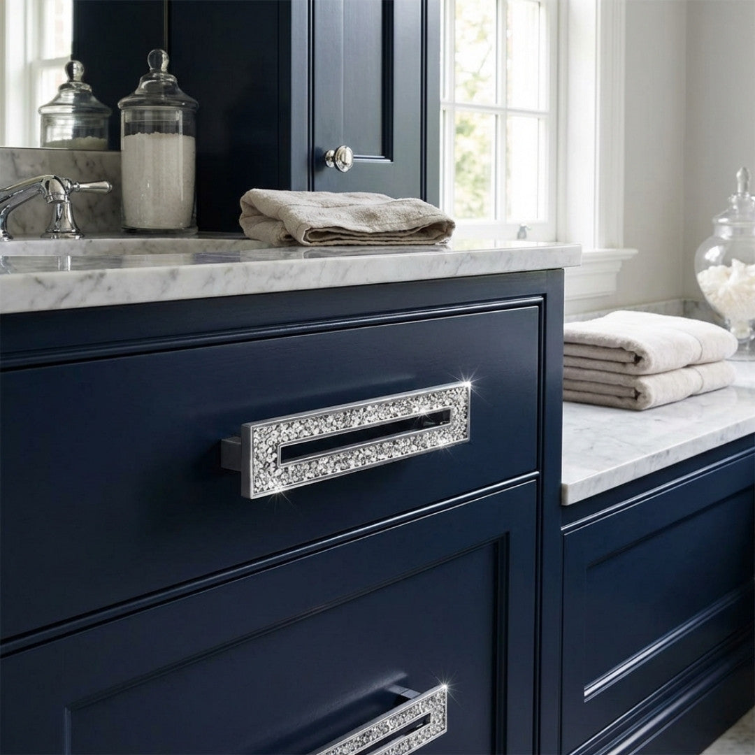 Carraway Cabinet Pull 7.28″ Polished Chrome Crystal Decorative Handle