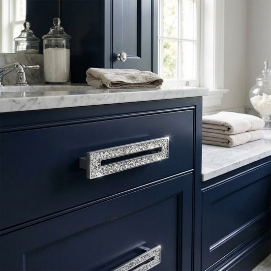 Carraway Cabinet Pull 7.28″ Polished Chrome Crystal Decorative Handle