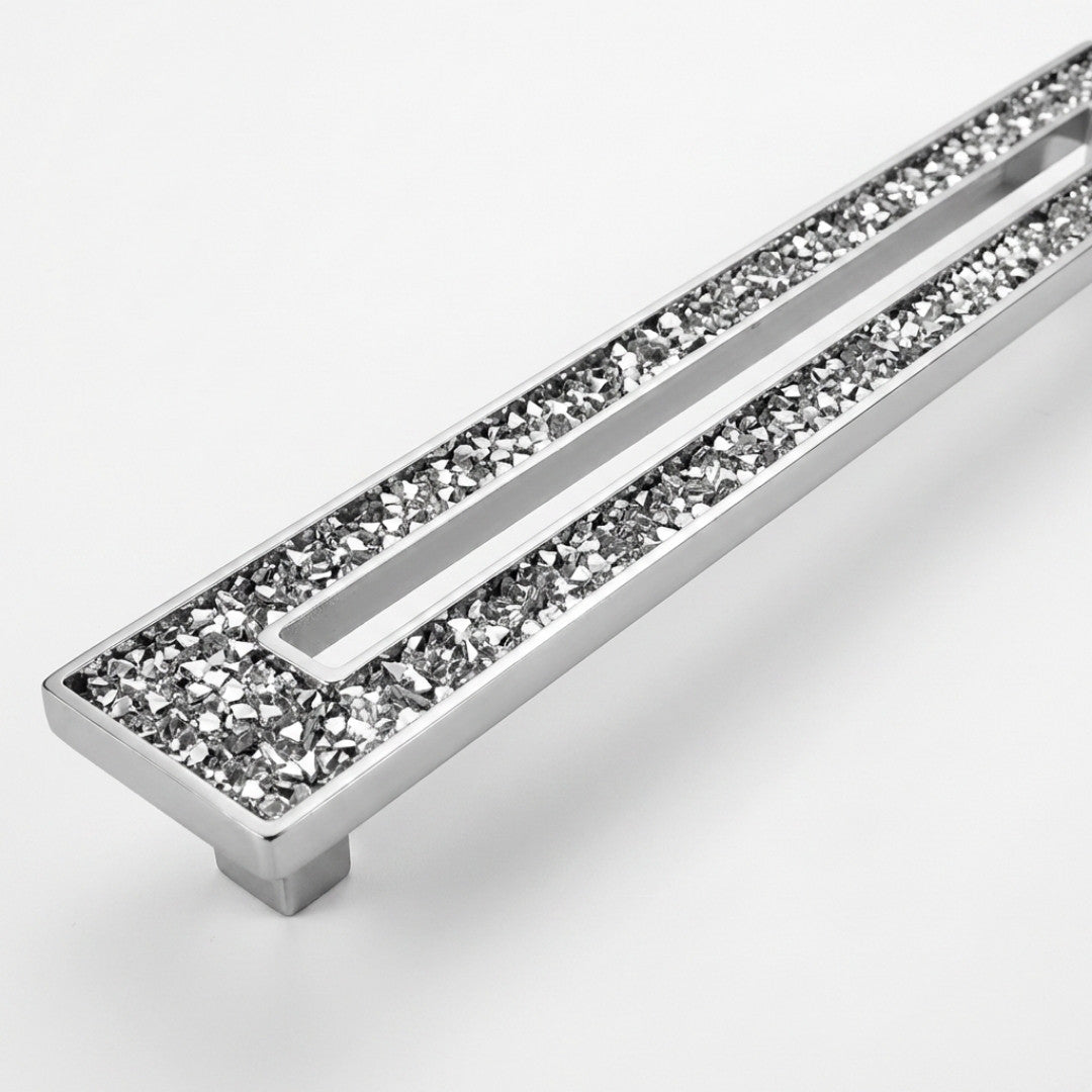 Carraway Cabinet Pull 7.28″ Polished Chrome Crystal Decorative Handle