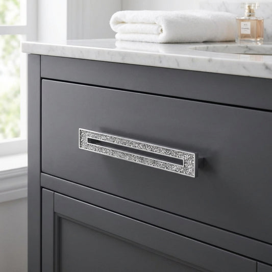 Carraway Cabinet Pull 8.54″ Polished Chrome Crystal Decorative Handle