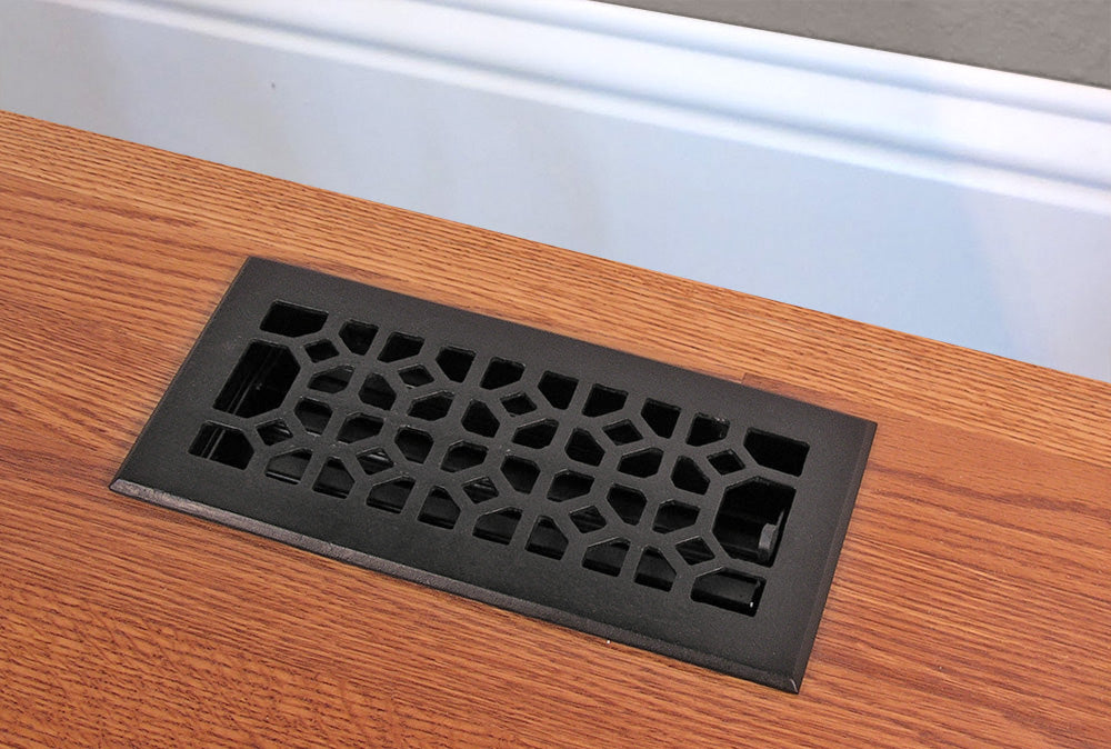 Cast Iron Floor Vent Legacy Classic Style Black Air Vent Cover – Multiple Sizes