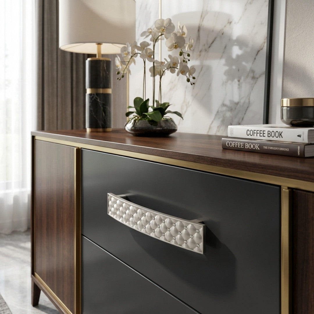Gabrielle Cabinet Pull 4.53″ Satin Nickel Decorative Handle