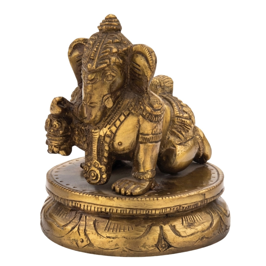 Lord Ganesh Ji | Lord Ganesh Ji Brass Decorative Idol 6 Inch Handcrafted Sculpture