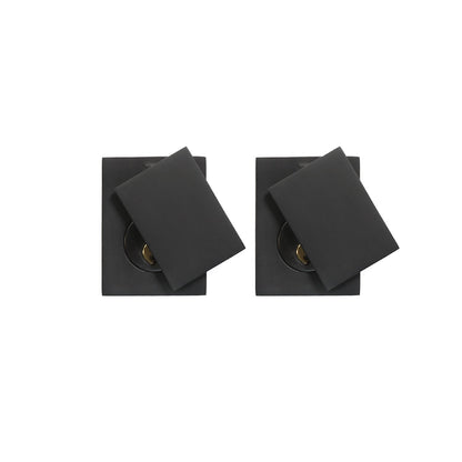 Solid Bronze Textured Square Double Cylinder Deadbolt - Black