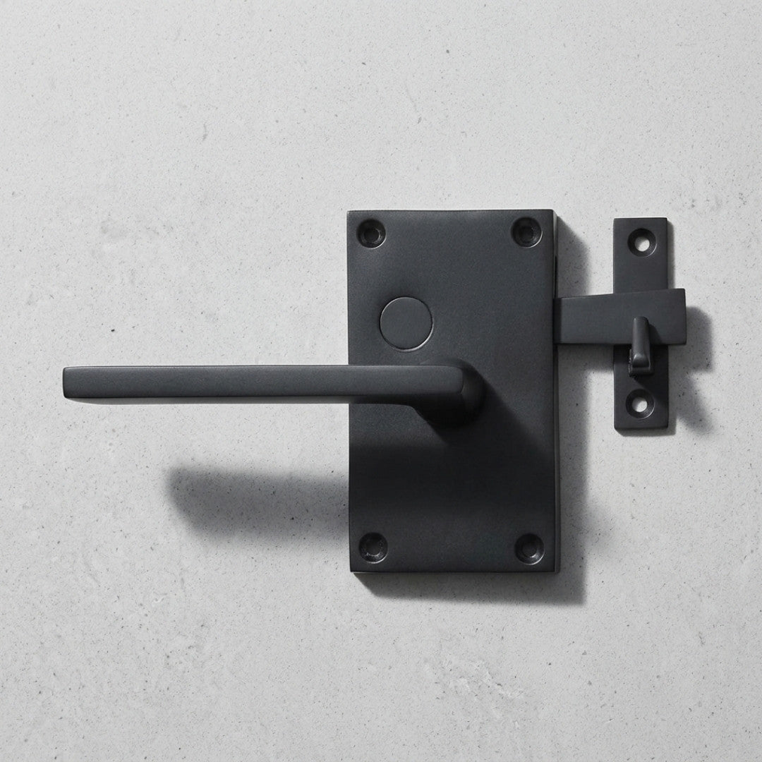 Solid Bronze Case Latch with Tapered Handle Black Gate & Door Hardware Set
