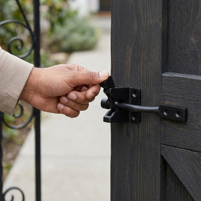 Solid Bronze Gravity Gate Latch Heavy Duty Black Gate & Door Latch