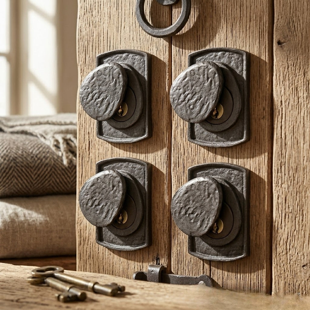 Solid Bronze Textured Arch Double Cylinder Deadbolt