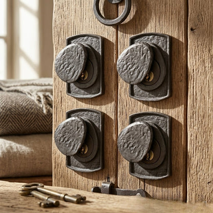 Solid Bronze Textured Arch Double Cylinder Deadbolt
