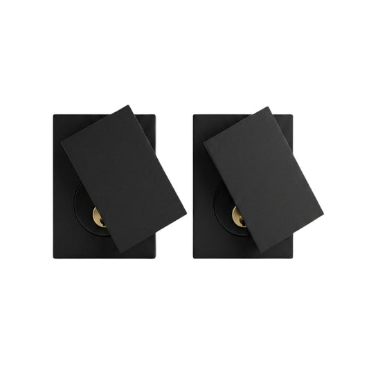 Solid Bronze Textured Square Double Cylinder Deadbolt - Black