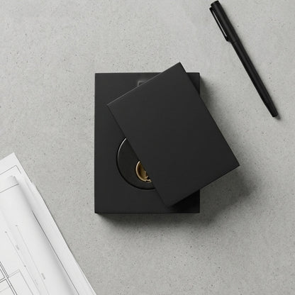 Solid Bronze Textured Square Double Cylinder Deadbolt - Black