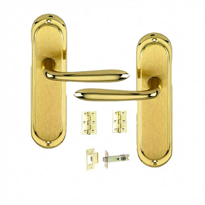 Versailles Door Lever Handle Set with Latch Hinges & Tubular Lock