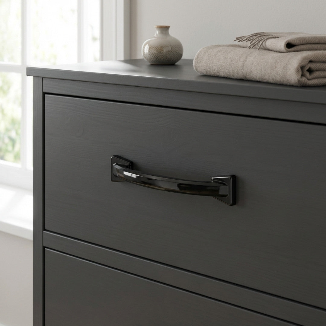 Bixby Cabinet Pull Black Nickel 6.43″ Decorative Handle