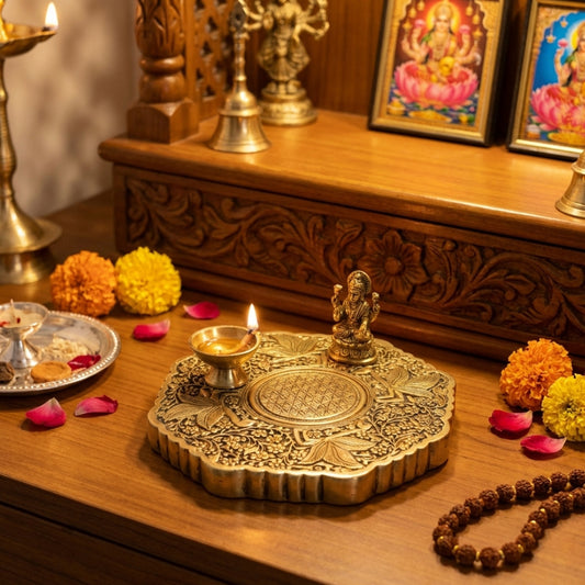 ChokhiBrass Chokhi 5″ Handcrafted Decorative Pooja Platform