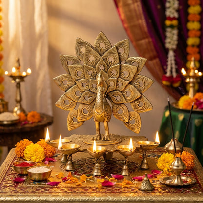 Brass Deepak Stand 6″ Handcrafted Decorative Diya Holder