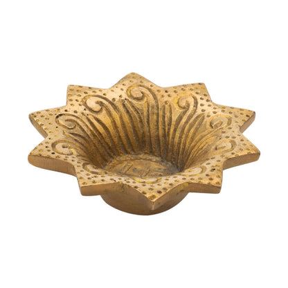 Brass Flower Deepak 3″ Handcrafted Decorative Diya