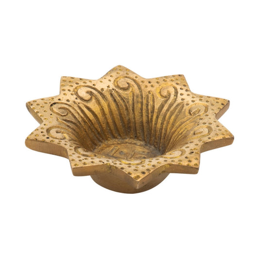 Brass Flower Deepak 3″ Handcrafted Decorative Diya