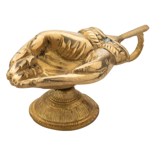Brass Hand Deepak 6″ Handcrafted Decorative Diya