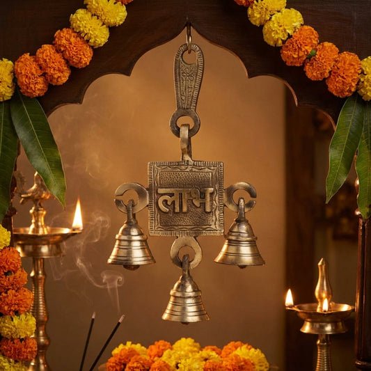 Brass Labh Decorative Idol 4″ Handcrafted Auspicious Showpiece