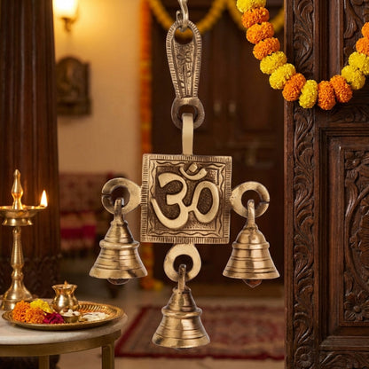 Brass Om Decorative Idol 4″ Handcrafted Spiritual Showpiece