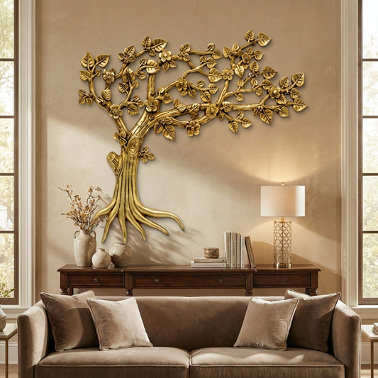 Brass Tree Wall Hanging 6″ Handcrafted Decorative Wall Art