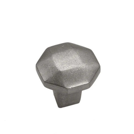 Bronze Octagon Knob 1 1/2" Platinum Finish Cabinet Knob