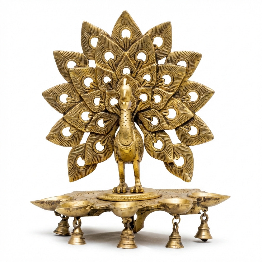 Brass Deepak Stand 6″ Handcrafted Decorative Diya Holder