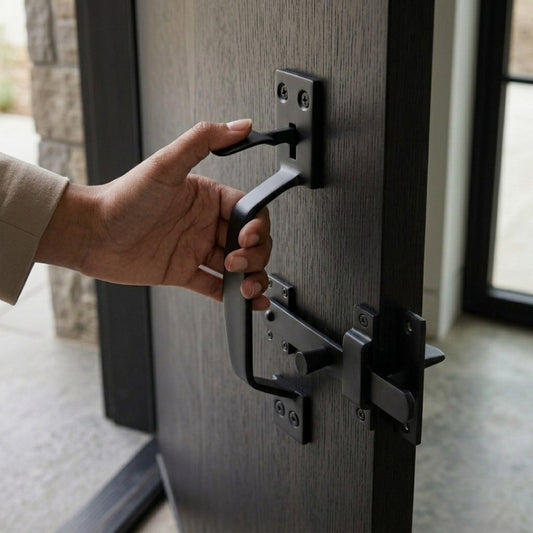 Solid Bronze Gate Kit Tapered Handle Black Complete Gate Hardware Set